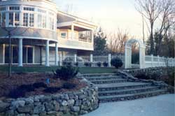 dry fieldstone w/Bluestone steps